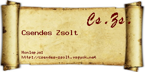 Csendes Zsolt névjegykártya